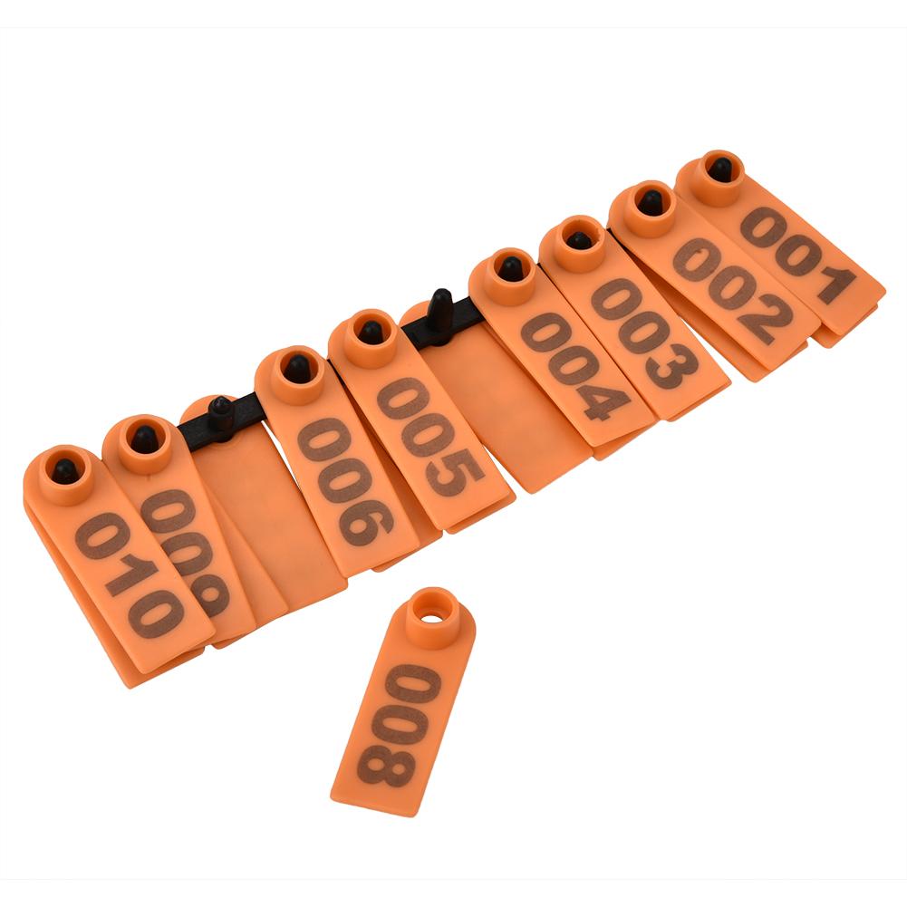 1-100 Number Plastic Livestock r Animal for Goat Sheep (Orange)