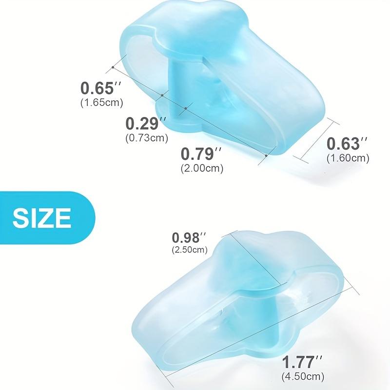2pcs/1pair Soft Gel Toe Separators for Men and Women, Big Toe Spacer Cushion Pads with 2 Loops, Blue/Transparent