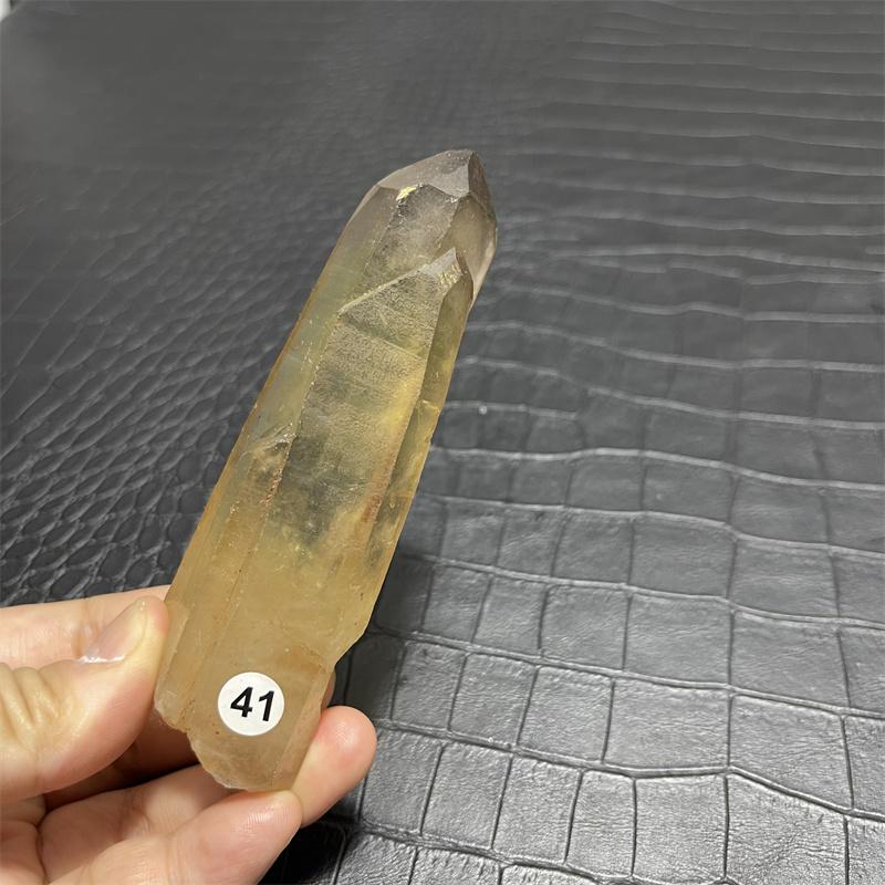 Hot for sale!Natural yellow crystal wand point crystal smoky topaz point reiki healing as a gift