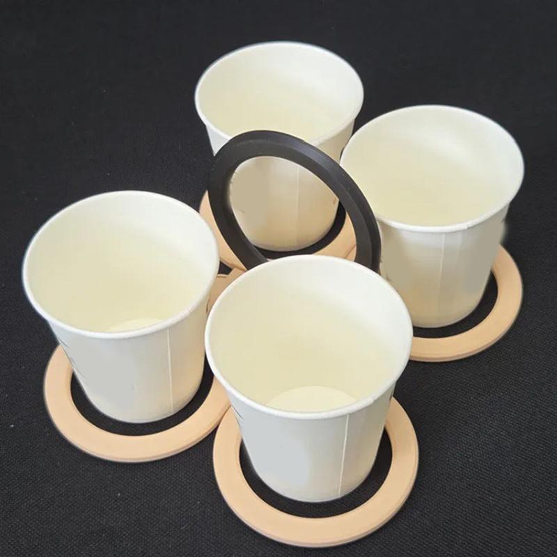 Butterfly 4-Cup Foldable Cup Holder Portable Collapsible Drink Carrier For Coffee Beverages Compact Heart-Shaped Design