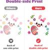 137pcs-Easter Static Window Stickers, Rabbit Egg Double-sided Decorative Window Stickers, Holiday Window Decoration Stickers