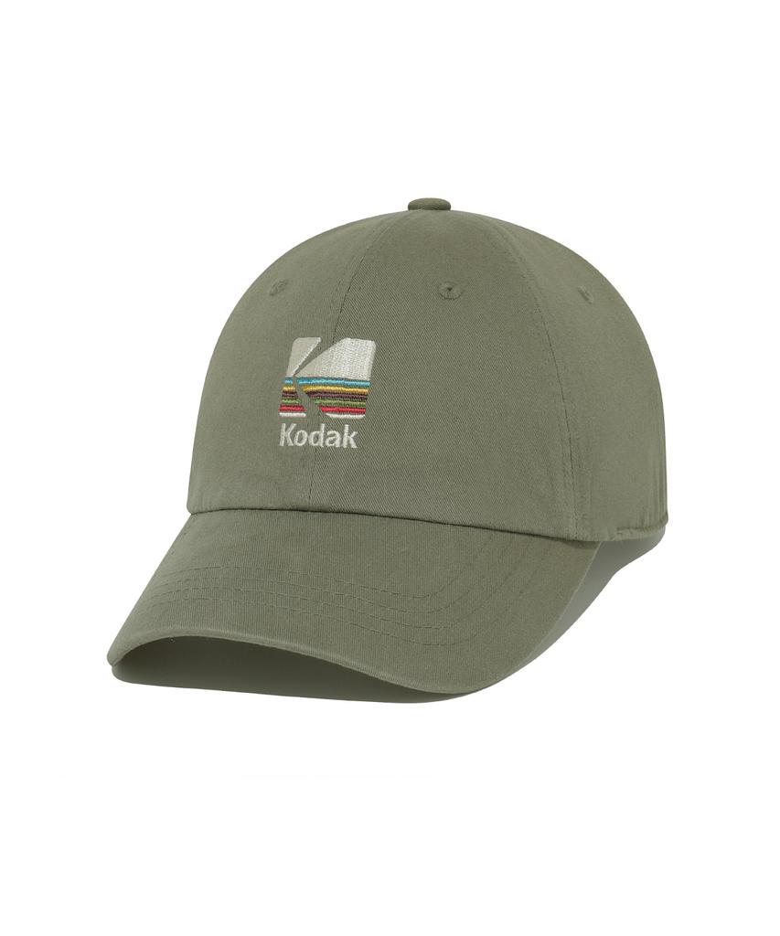KODAK Signature Fit Rainbow Embroidered Ball Cap Khaki
