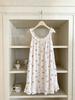 Bow print fungus edge suspender nightdress women's loose sweet loungewear