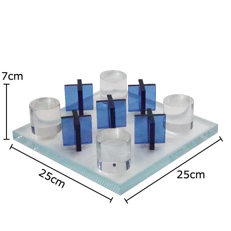 Креативные Геометрические Шахматные Игры Хрустальная Шахматная Доска Матовые Хрустальные Шахматные Фигуры Геометрические Арт-Объекты Украшения Повседневные Шахматные Игры