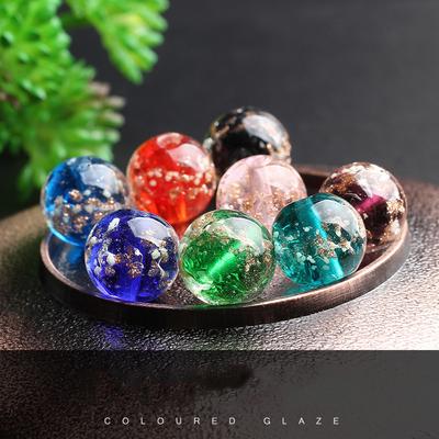 Home Party Supplies Loose Bead Bracelet Material Glass Beads Luminous Handmade Accessories DIY Round Bead Transparent 20pcs 10 12mm Crystal