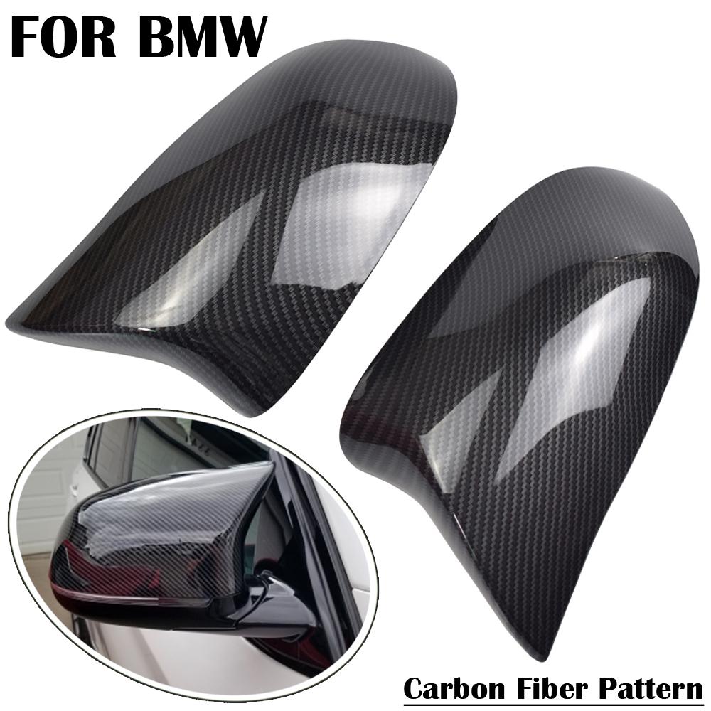 Replacement Rearview Side Mirror Covers CapFor BMW F15 X5 F16 X6 F25 X3 F26 X4 2014-2018 Accessories Carbon Fiber Gloss