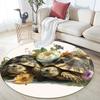 Colorful Tortoise Pattern Round rug,Carpet Rug for Living Room Bedroom Sofa Playroom Decor,Non-slip Floor Mat,Holiday Gifts and Birthday Gifts
