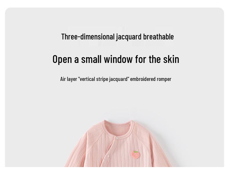 Unisex Pure Cotton Newborn Long Sleeve Bodysuit for Spring and Autumn