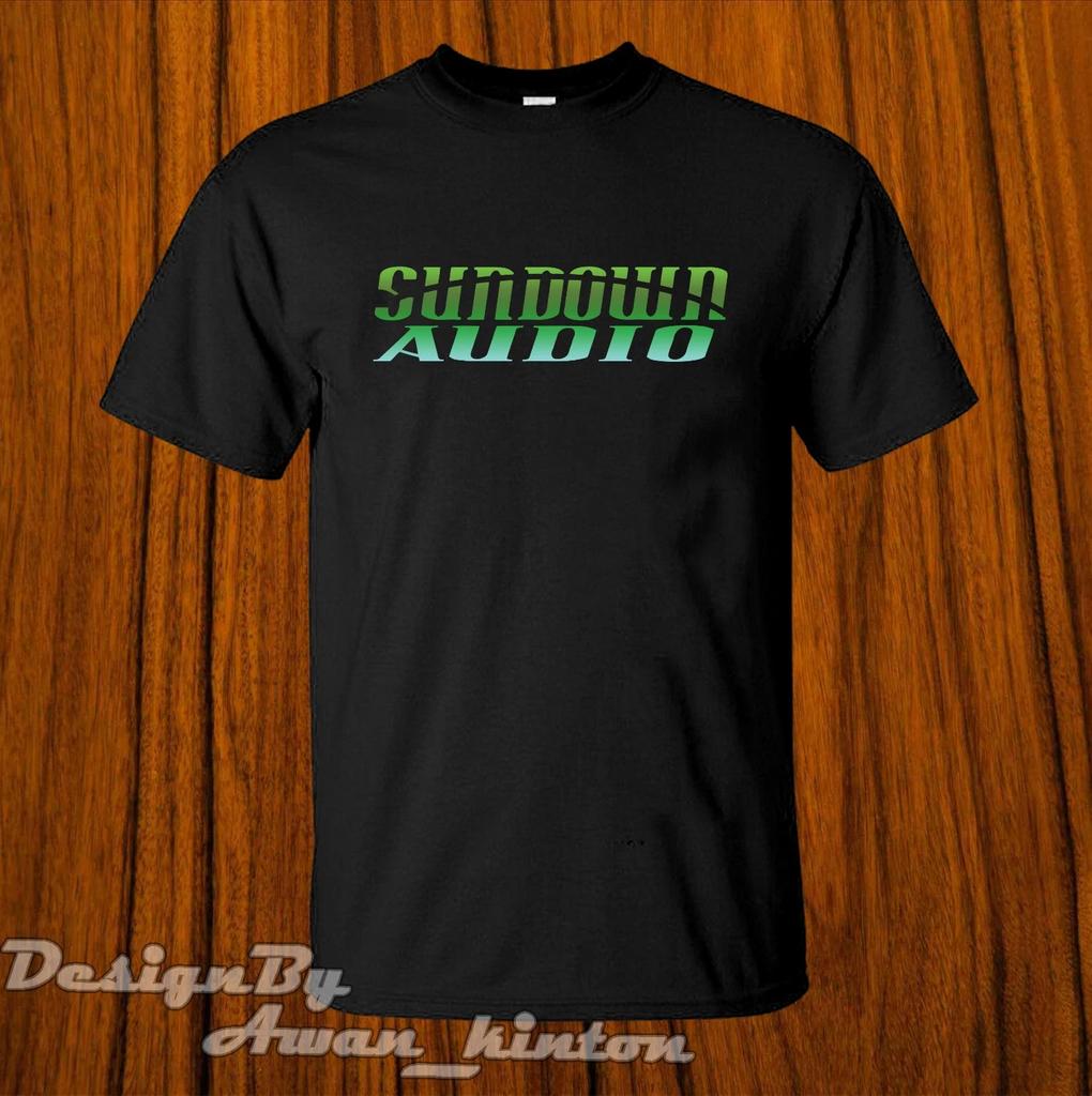 Men's and Women's T-shirts Sundown AudioCar Logo TSHIRT Funny Cotton made In USA