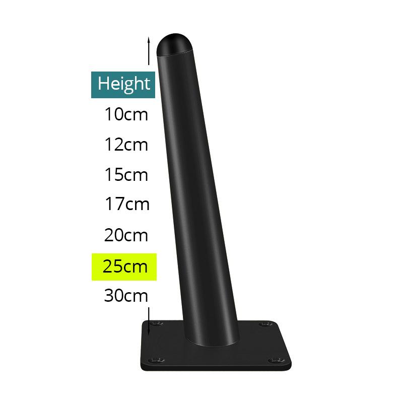 KAK 4pcs Gold Furniture Legs Black Cold Rolled Steel Table Feet Sofa Bed Leg Replacement 800KG Heavy Duty Furniture Hardware