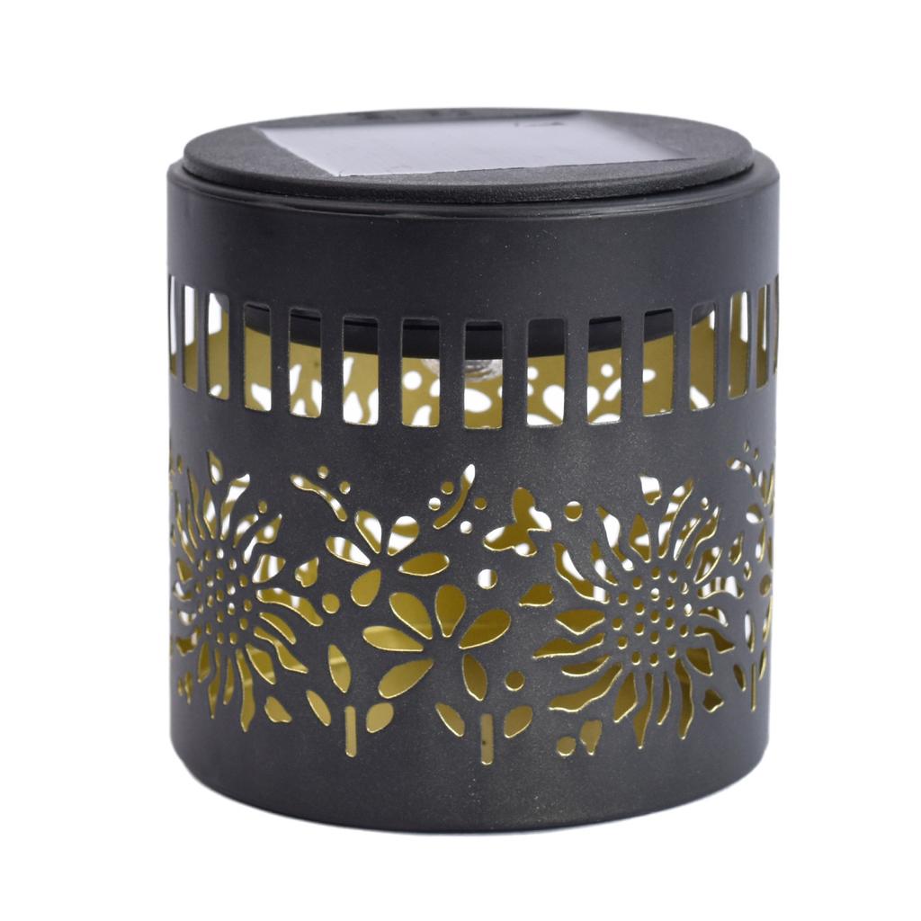 JYL TS/039,Iron Sunflower Mandala Hollow Projection Solar Light for Villa Lawn Ambient Garden Lamp