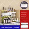 Multi-Functional 304 Stainless Steel Kitchen Shelf and Spice Rack with Knife Holder