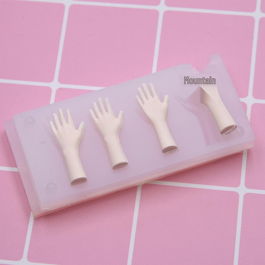 DIY Ultra-Light Polymer Clay Hand Mold: Silicone Palm Mold for Resin, Fondant, and Stone Powder.