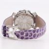 Gaga Milano Manure 40 Watches Silver/purple White shellDial Stainless Steel/Embossed Leather Quartz Analog display mens Used