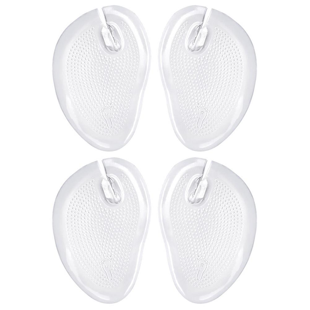 4pcs Insoles Comfort Healthy Material Non Slip Invisible Cushions Metatarsal Forefoot Pads Reusable Washable Toe Inserts
