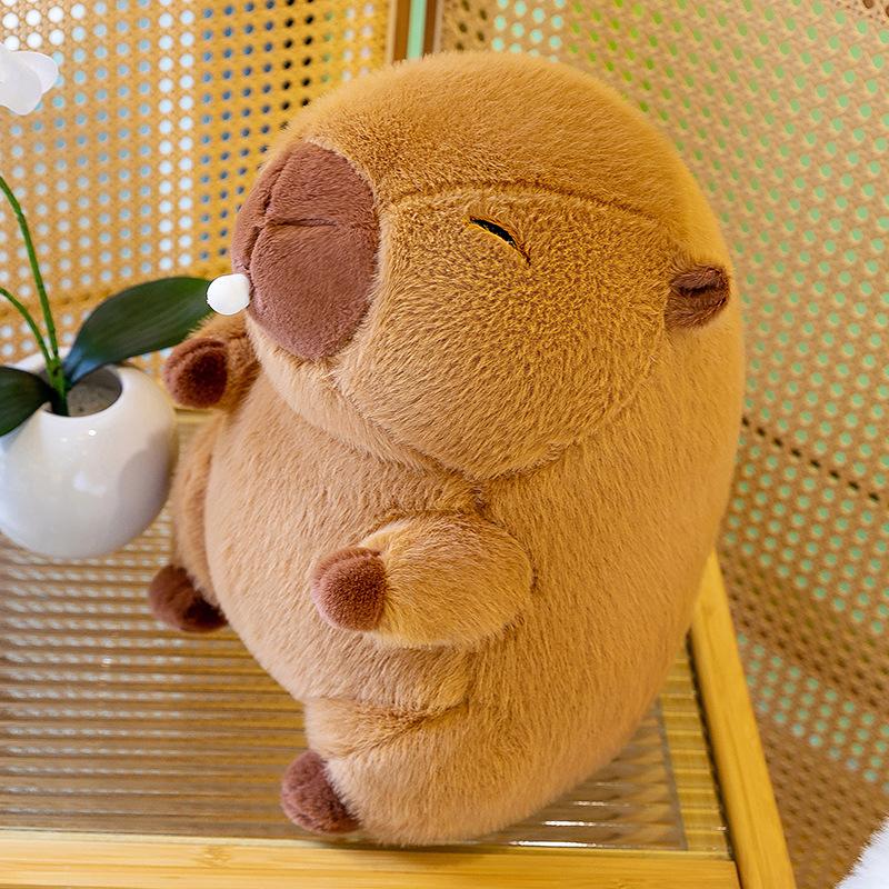 Custom Capybara Plush Pillow Doll 23cm-65cm Bubble Blowing Stuffed Toy Stress Relief Toy Business Promotion Gift