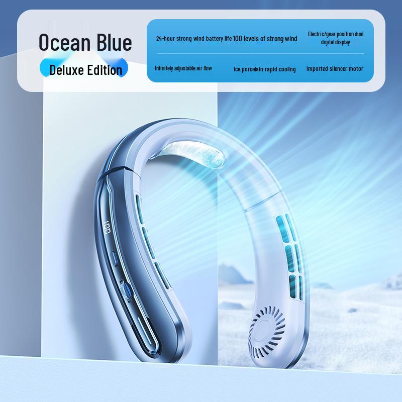 Ultra-Quiet Neck Hanging Fan with Long Battery Life and USB Charging (2026 Model)