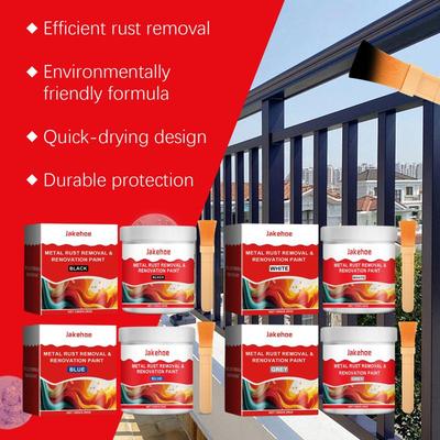 Pintura Metálica Antioxidante a Base de Agua:Imprimador Metálico Impermeable y a Prueba de Óxido para Restauración, Adhesión Firme, Múltiples Colores Disponibles