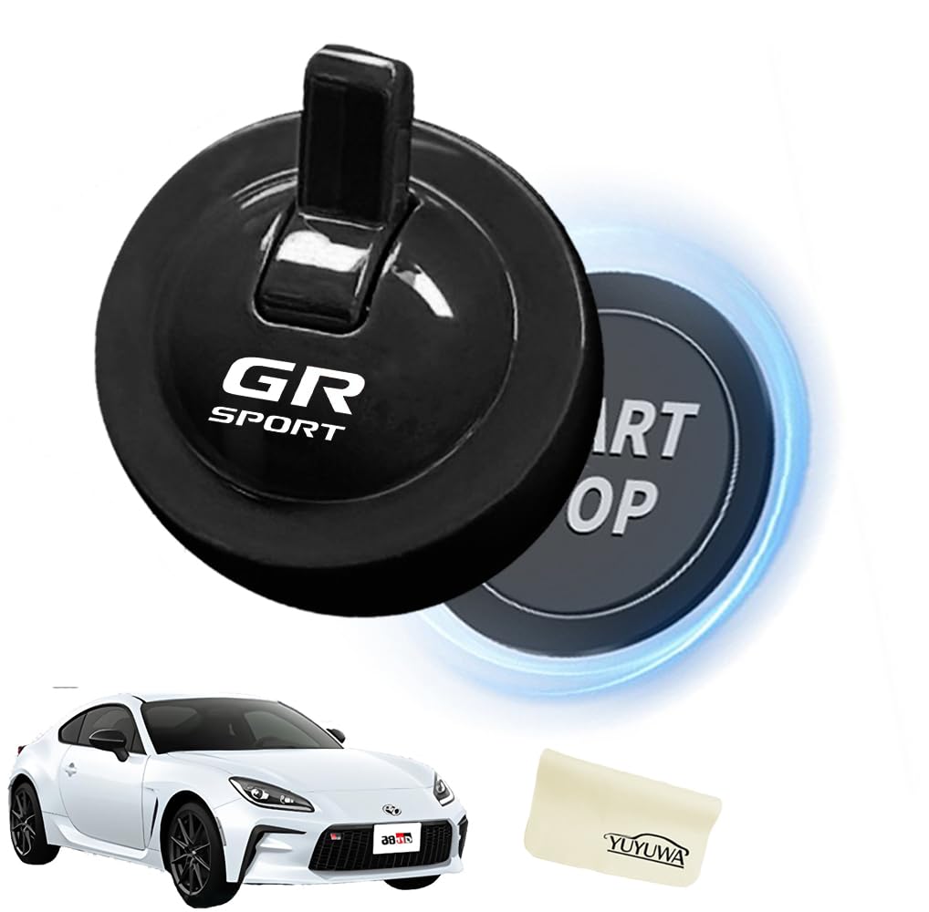 

YUYUWA Крышка кнопки запуска двигателя для Toyota Совместима со всеми новыми GR Инновационный и долговечный дизайн для самостоятельной установки Автомобильный цинк Уникальный дизайн Кнопка/Рычаг