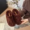 Fashion and lightweight suede thick-soled fluffy slippers women's shoes 2025 new winter wear high-heeled warm bag head slippers