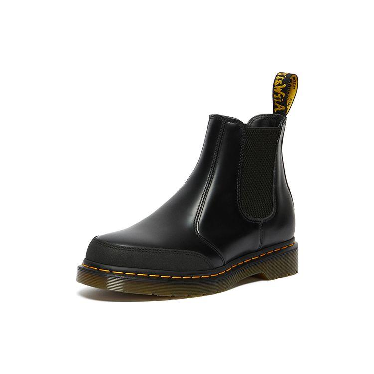 Dr.. Bocanci Chelsea Scurți Martens 2976 Piele Lucios Patchwork Unisex Negru 27479001