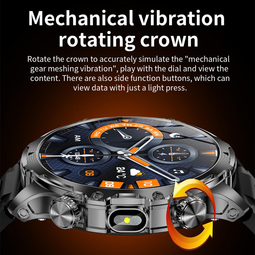 AK75 Stahlarmband Smartwatch Bluetooth-kompatibler Anruf Wasserdicht Gesundheitsüberwachung Sportuhr