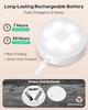 13 RGB Colors Rechargeable Puck Lights with Remote Wireless Under Cabinet Lighting with Dimmer Timer Magnetic Stick-On LED Tap Lights 6 Pack