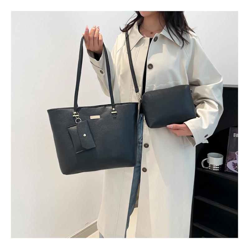 Borsa Tote Minimalista Stile Coreano Grande Capacità Moda Morbida Ecopelle Borsa a Spalla Borsa da Pendolare Casual CLE