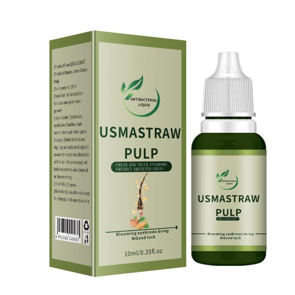 Usma Grass Juice Eyebrow Eyelash Thick Fresh Usman Sideburns Beard Increase Grass Juice 10ML