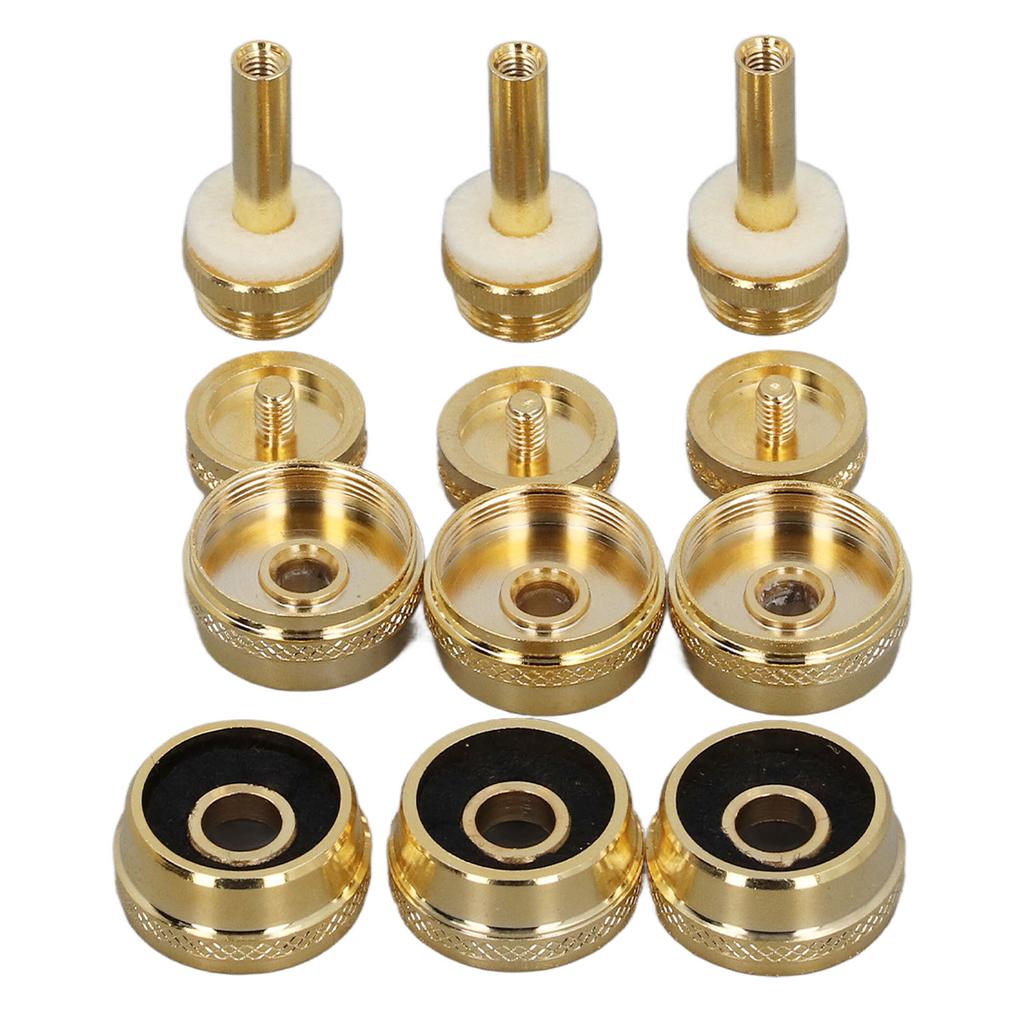 12 Pcs Set Trumpet Valve Finger Button Cap and Rod Exquisite Abalone Shell Trumpet Valve Parts for