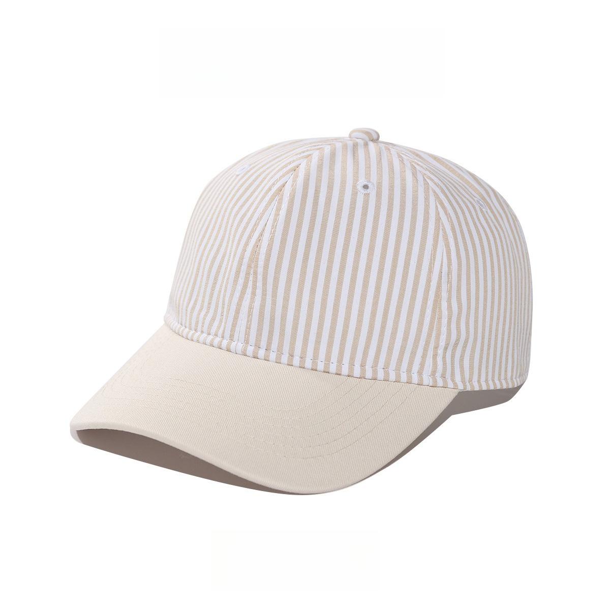 1 Stuk Koreaanse Stijl Verse Streep Baseballpet Voor Vrouwen, Zomer Casual Mannen Petten Buiten Vrouwen Verstelbare Snapback Petten Adjustable