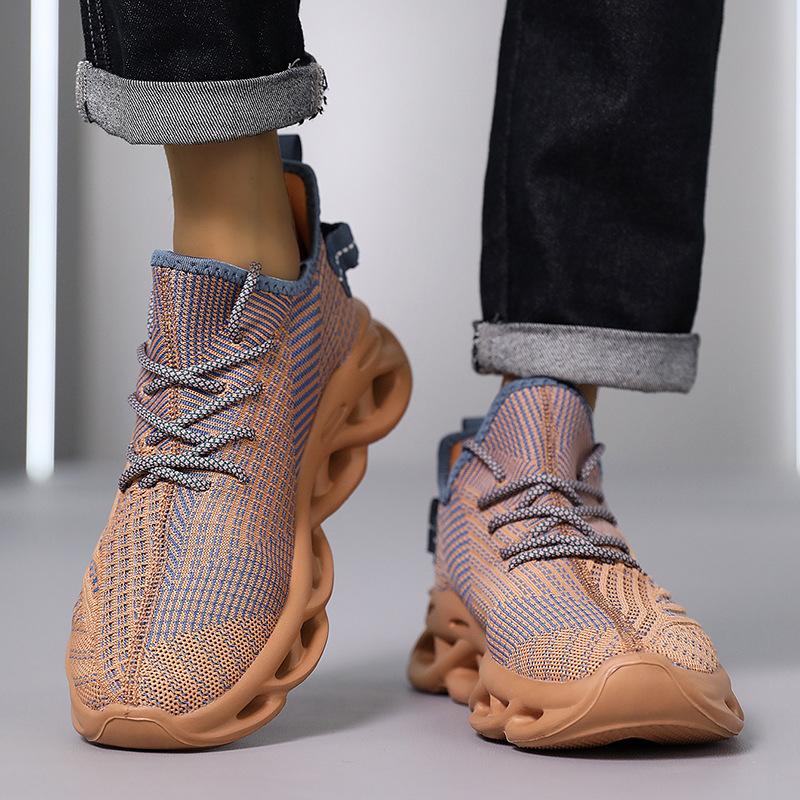 Sports Shoes Men's Fly Woven Mesh, Light Men's Shoes with Fried Dough Twists Soles Sneakers