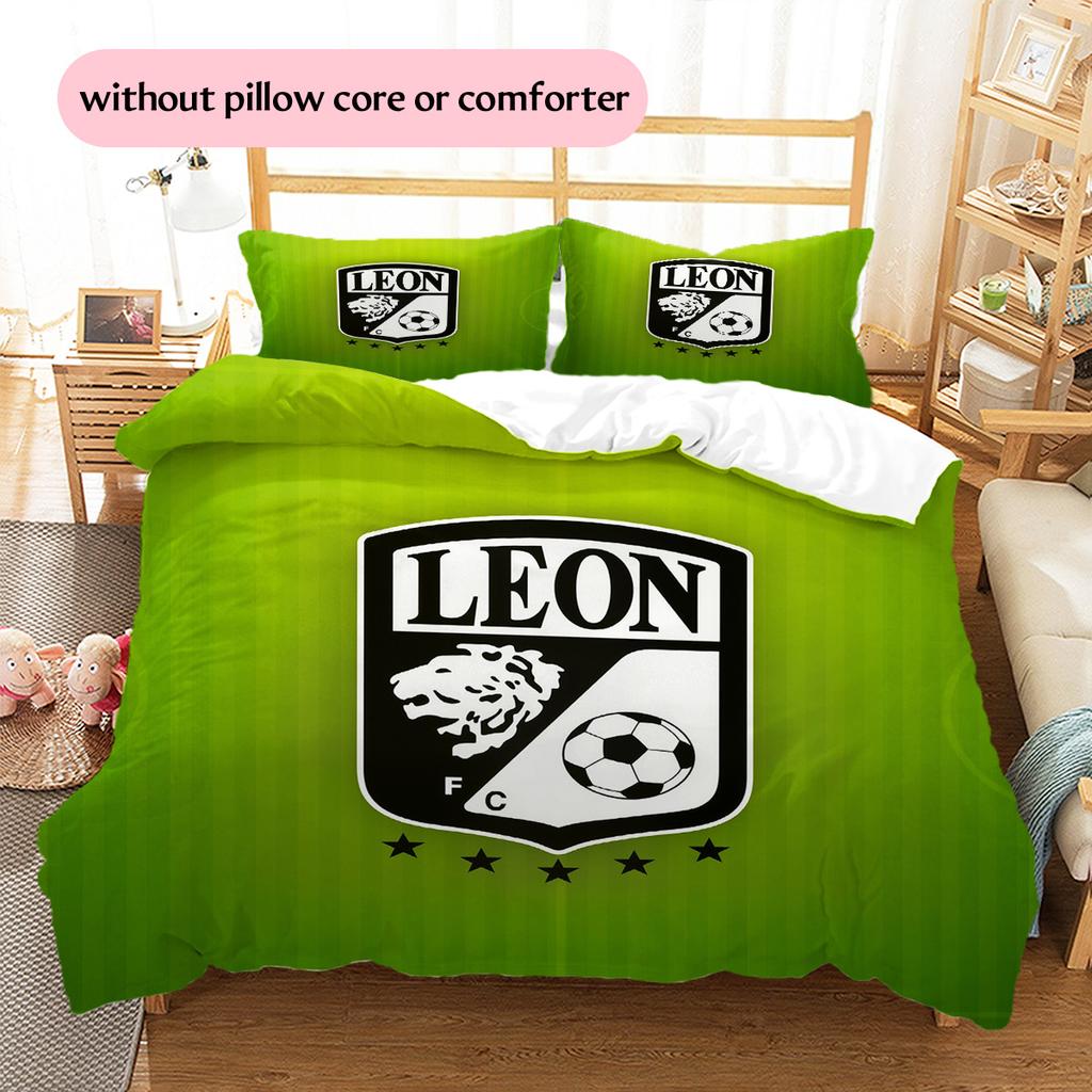 Club León Pattern Bedding Quilt Set Home Decoration Gift (1 * Duvet Cover + 2 * Pillowcase Without Core)