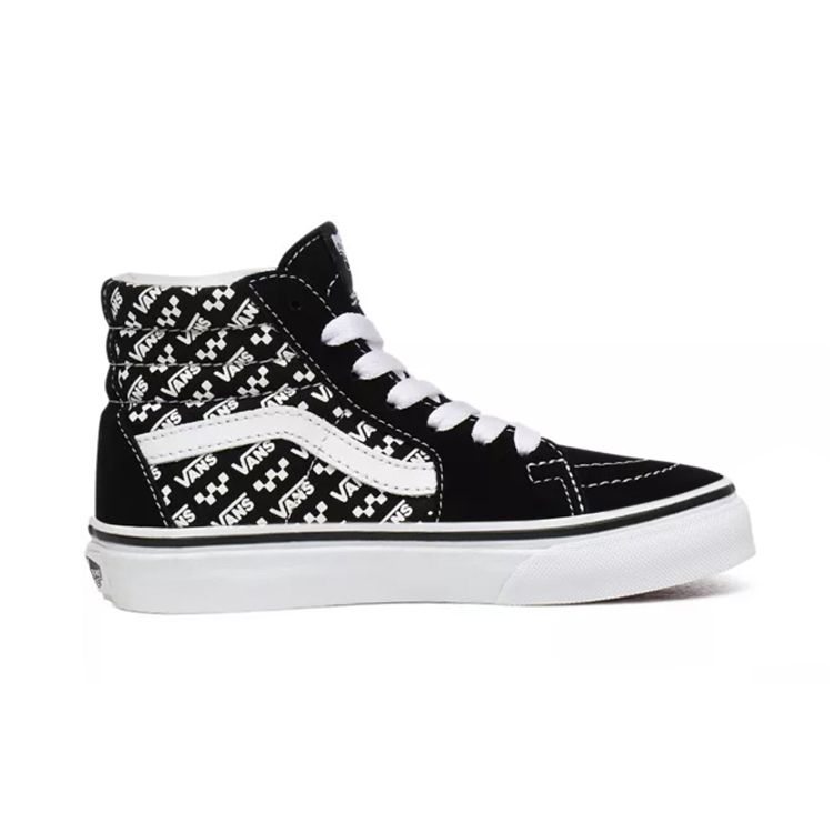 Vans Sk8 Canvas High Top Skate Shoes Black White Kids Sneakers VN0A4BUWTEZ