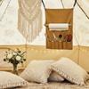 Canvas Cutlery Roll With Paper Towel Holder Portable Hanging Utensil Storage Bag Outdoor Tableware Hanging Pouch Multifunctional