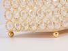 [Queen-b] Tissue Box Holder, Crystal, Round, Stylish, Gold, Interior, Transparent, Sparkling, Luxury, European Style, Perfect for Living Room,