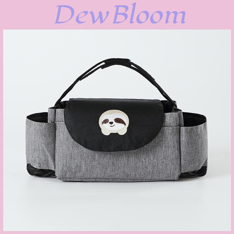 Baby Stroller Organizer Bag With Elephant Bear Embroidery Design For Onthego Storage And Bottle Holders