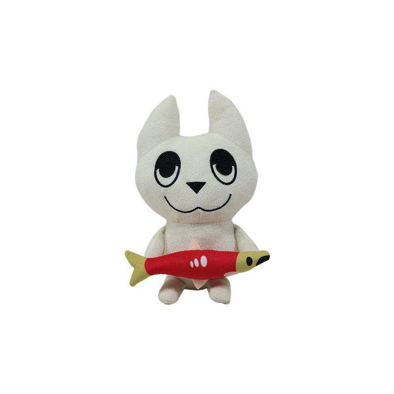 Cat Plush Fishing Game Toy Cute Soft Stuffed Animal For Kids Cat Lovers Bedroom Decor Party Centerpiece Birthday Christmas Gift