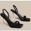 Fashion Sandals for Woman Rhinestones Summer Sexy Open Toe Footwear Thin Heels Women's Shoes Diamond Party Weddings Stiletto Sandal