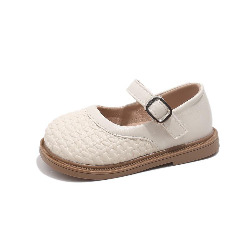 Girls' 2026 Spring/Autumn Leather Soft Sole Princess Loafers - Breathable, Closed-Toe Versatile Shoes