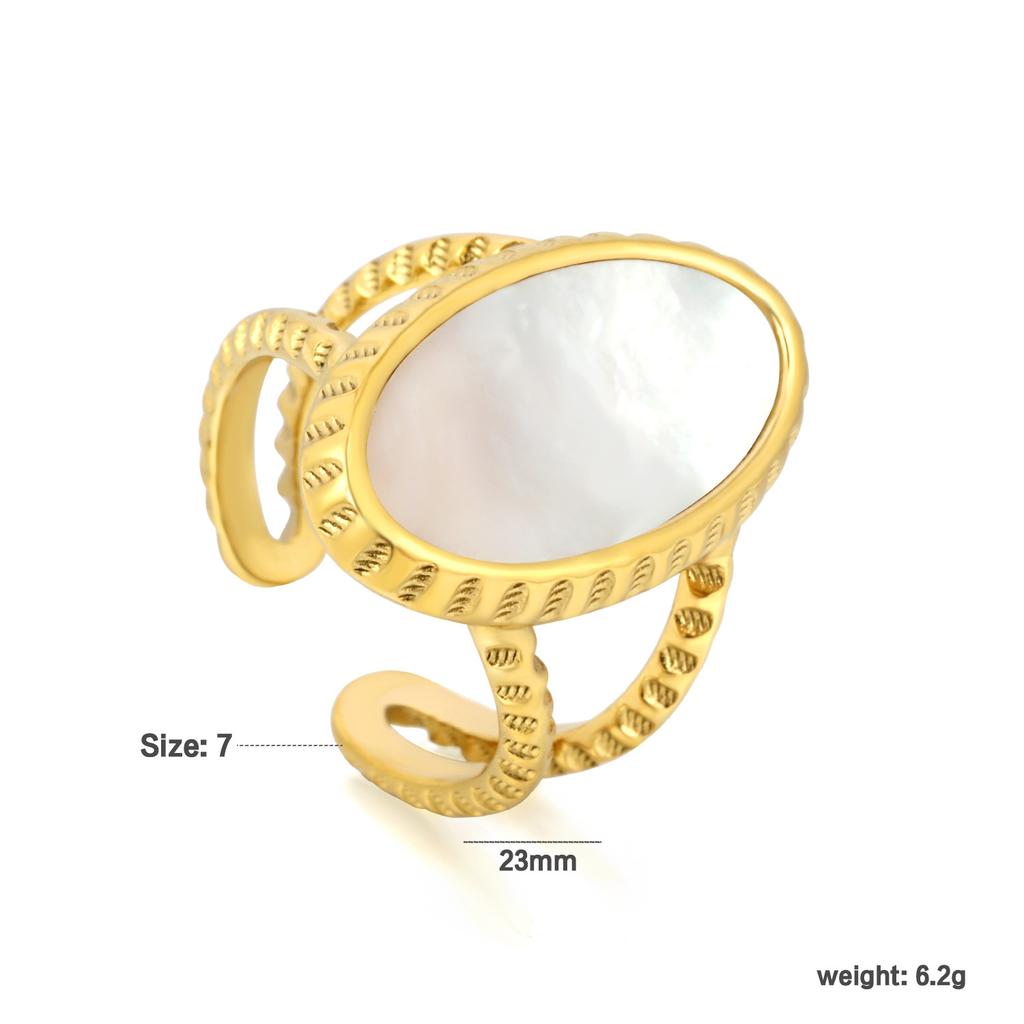 Irregular special-shaped imitation pearl ring three-dimensional rose open ring cute dachshund ring ring stainless steel