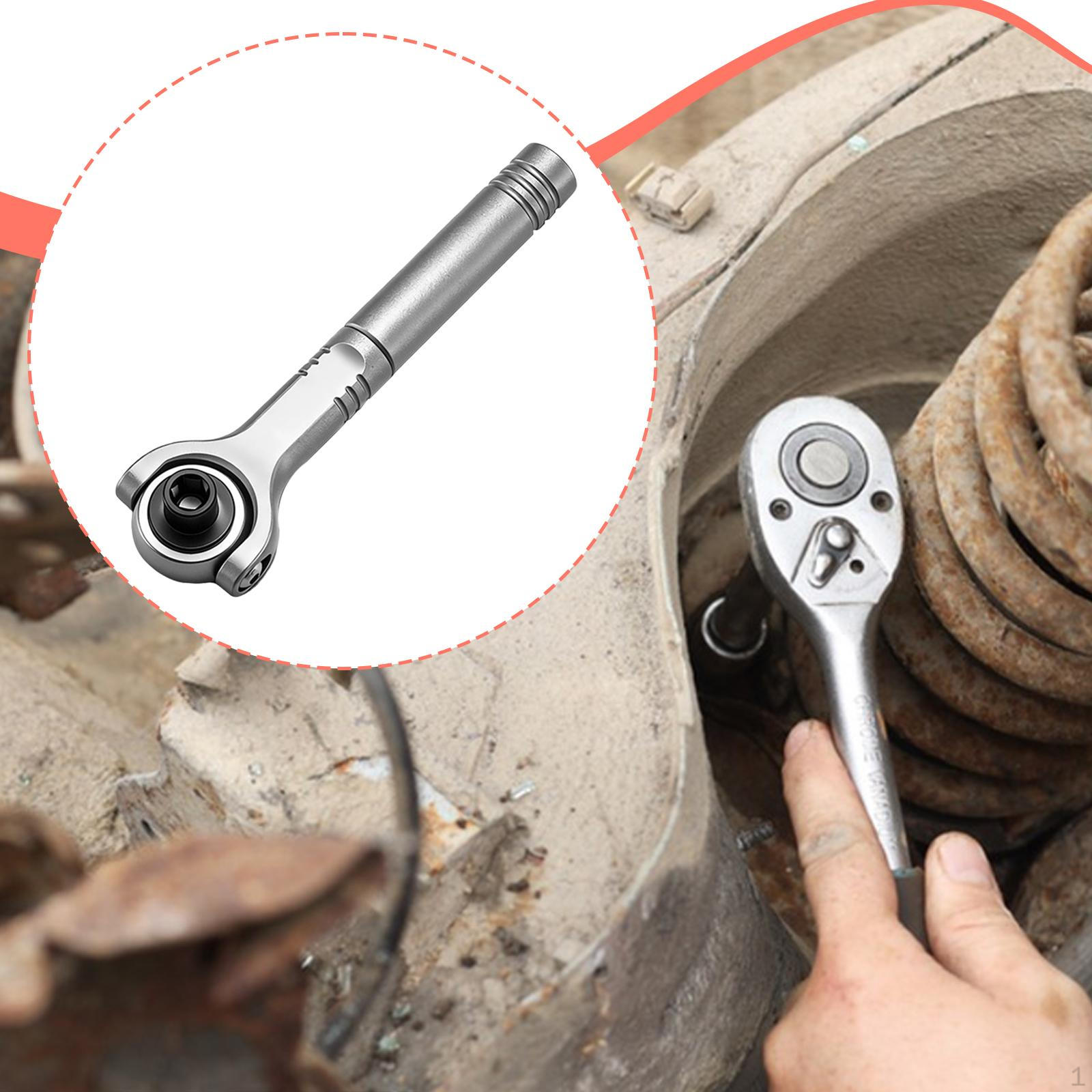 Universal Ratchet Wrench Adjustable Waterproof Sturdy Detachable Portable Compact Multifunctional