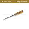 Crystal Color No. 22 Transparent Handle 6-in-1 Magnetic Screwdriver, 4" Black Head, Phillips & Flathead
