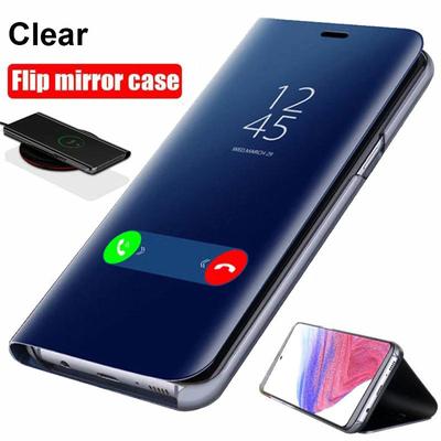 Leather Mirror Flip Phone Case For Samsung Galaxy A53 5G Shockproof Cover