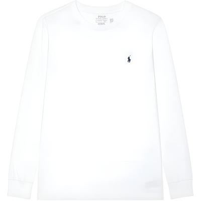 Polo T-Shirt Ss23 Solid Color Round Neck Casual Pullover Long Sleeve Women Tops White 323618711-001