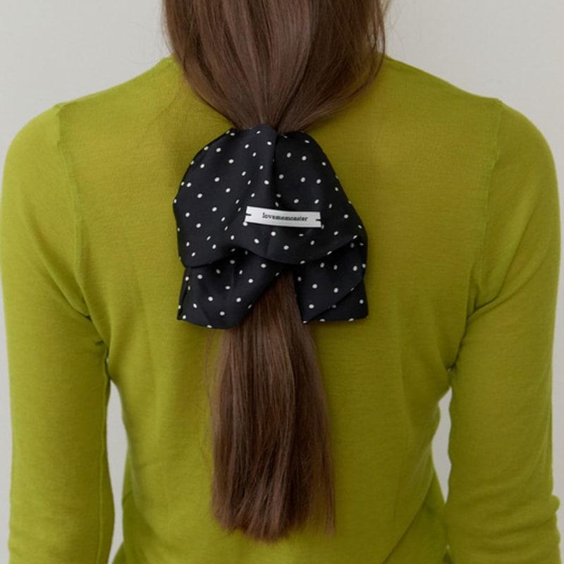 LOVE ME MONSTER Dot Satin Scrunchy XL_2COL (L253MHA010)