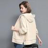Spring Autumn Hooded Jacket Women's Loose Coat Fashion Korean Casual Cardigan Patchwork Short Outwear