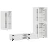 FLORIN 3 Piece TV Cabinet Set with Drawers White Particleboard