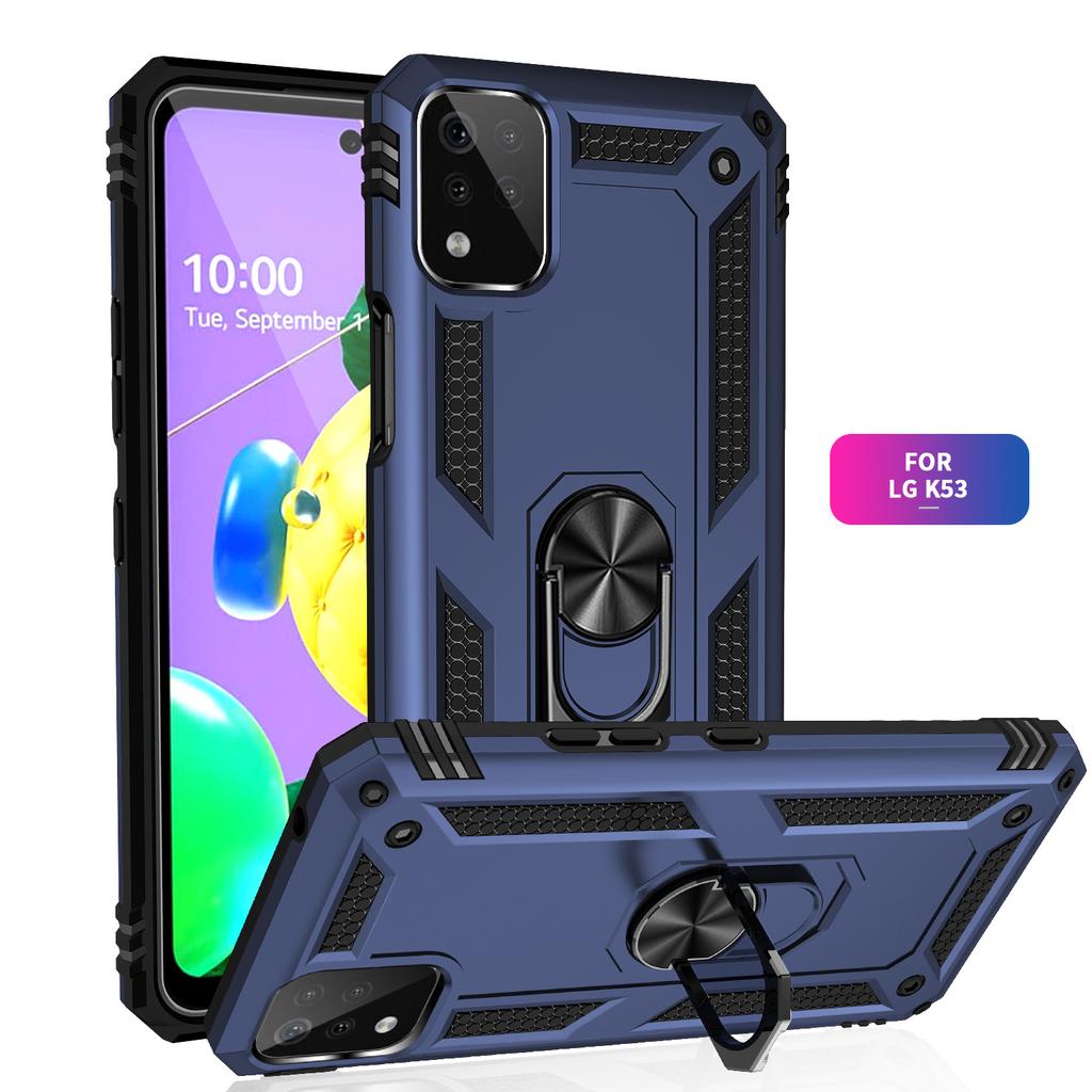 For LG K22/K32/ K22 Plus Mobile Phone Case, Anti-fall and Wear-resistant 360 Rotating Stand Magnetic Phone Case