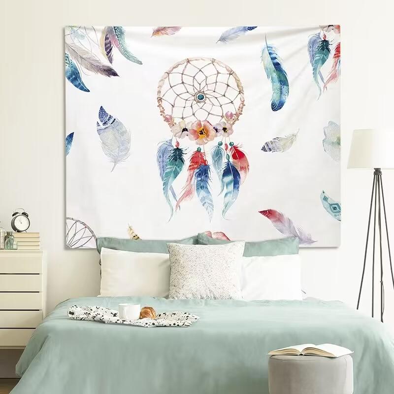 VIKAMA American Minimalist Mandala Tapestry Wall Decoration Living Room Bedroom Dormitory Easy To Hang Home Decoration